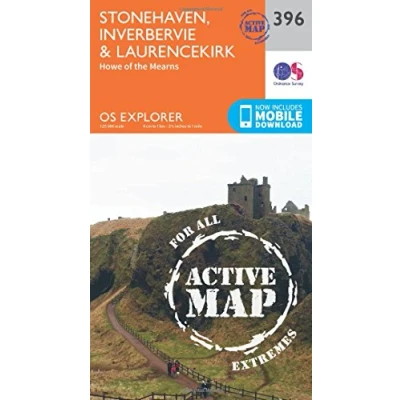 Image of Explorer Active 396 Stonehaven, Inverbervie &amp; Laurencekirk Map With Digital Version