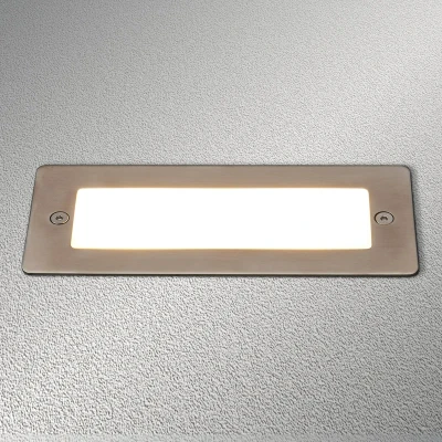Image of Lucande LED recessed wall light Holly, 17 cm, stainless steel