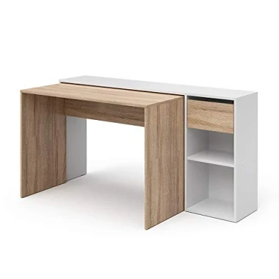 Image of Vicco Desk Ben, White/Sonoma, 145 x 46.4 cm