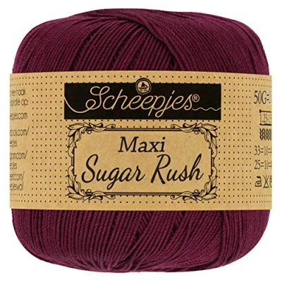 Image of Scheepjes Maxi Sugar Rush 750 Bordeau Yarn 10x50g
