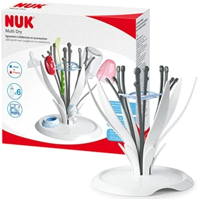 Image of NUK Baby Bottle Drying Rack Holds up to 6 Bottles