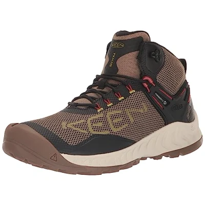 Image of KEEN Men&#039;s NXIS Evo Mid Waterproof Hiking Boots, Brindle/Citronelle, 6 UK