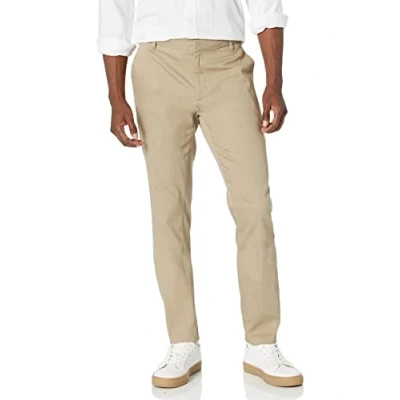 Image of Amazon Essentials Men&#039;s Slim Fit Wrinkle Resistant Flat Front Stretch Chino Trousers, Tan, 29W / 29L