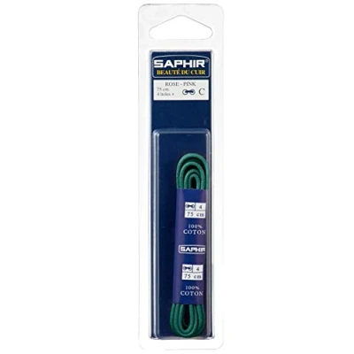 Image of Saphir Fine Round 1.5mm Waxed Laces ((20) DARK GREEN, 75cm)