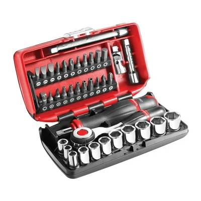 Image of Facom 1/4in Drive Socket Set, 38 Piece FCMR360NANO