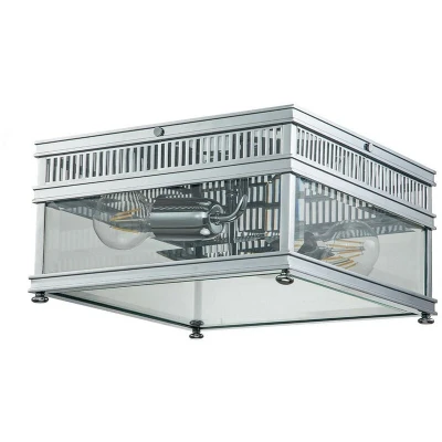 Image of Holborn 2 Light Outdoor Decorative Flush, Polished Chrome IP44