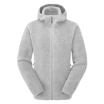 Image of Rab Women’s Shearling Hoody Fleece for Hiking, Camping, &amp; Climbing Pewter 10