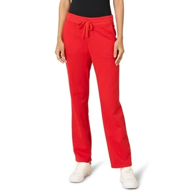 Image of Amazon Essentials Women&#039;s Fleece Straight Leg Jogging Bottoms (Available in Plus Size), Red, M