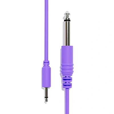 Image of ExcelValley 1 Pack Mono Patch Cables TS 3.5mm to 6.35mm Eurorack Synth [Purple 45cm 18&quot;]