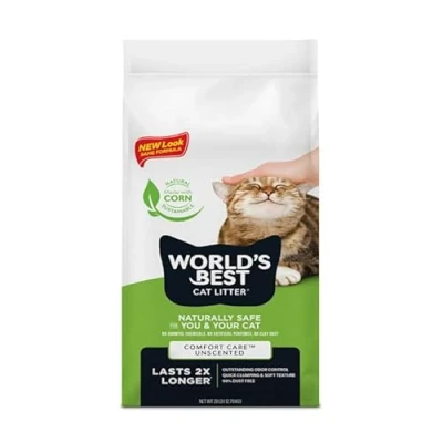 Image of World&#039;s Best Cat Litter 28lb Original Unscented, 12.7 kg (Pack of 1)