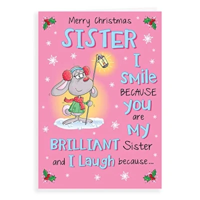 Image of Regal Publishing Fun/Humour Christmas Card Sister 9 x 6 inches