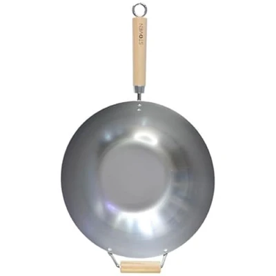 Image of Stoven 34cm Heavy Gauge Carbon Steel Wok