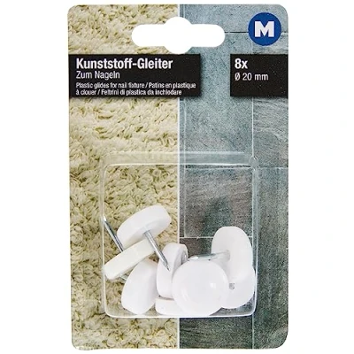 Image of Meister 161191 Furniture Glides Plastic with Pin Diameter 20 mm Set of 8 644426