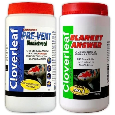 Image of Cloverleaf Blanket Answer &amp; Pre Vent Bundle Pond Blanketweed Treatment Prevention, 800g