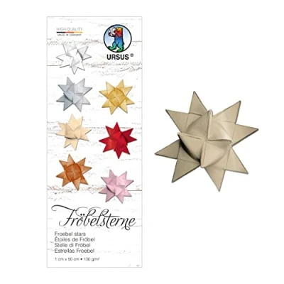 Image of URSUS Moravian, Made of Coloured Drawing Paper 130 g/m 1 x 50 cm, 100 Strips for Approx. 25 Stars, Taupe, One Size