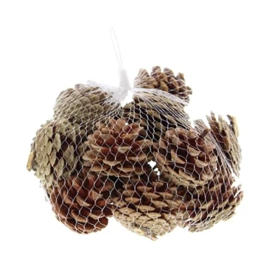 Image of Festive Productions Bag of Pinecones Decoration Natural Colour 200 Grams Autumn Pinecone Themed Décor Prop Autumnal Perfect for Home, Kitchen, Living Room, Hanging