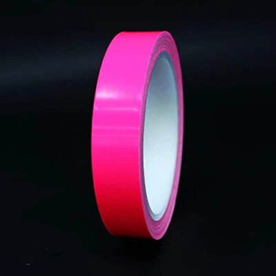 Image of 10 Metre Finest Folia Glossy Decorative Strips for Car, Motorcycle, Boat, Model Making, Silver, Chrome, Strips, Side Stripes (Neon Pink, 12 mm Width)