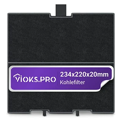 Image of Vioks.pro Carbon Filter Activated Replacement for Bosch 00744075 DHZ5226 234 x 220 mm Cooker Hood Siemens Neff Constructa Balay