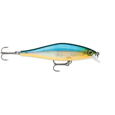 Image of Rapala Shadow Rap Lure with Three No. 6 Hooks, 0.6 1.2 m Swimming Depth, 11 cm Size, Blue Ghost