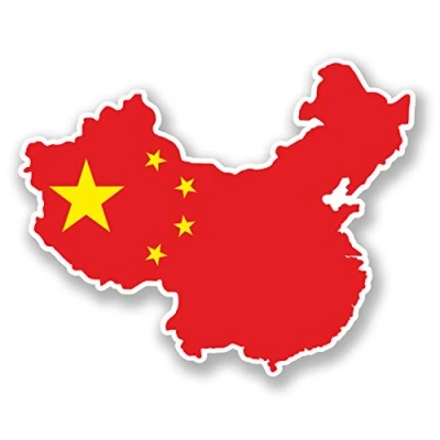 Image of 2 x 10cm China Flag Vinyl Sticker Decal Laptop Car Bike Luggage Travel Tag #6785 (10cm Wide 8cm Tall)