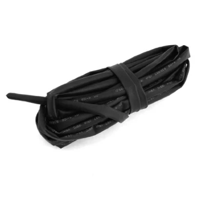 Image of Sourcingmap Black 6 mm Dia. Heat Shrink Tubing Shrinkable Tube Sleeve Wrap Wire 5M
