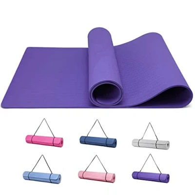 Image of Good Nite Yoga Mat Exercise Fitness 6mm Extra Thick Non Slip Training Mats for Sports Pilates Gym Floor Resistance with Carrying Strap 183 x 61 0.6 cm(Edo Purple)