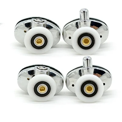 Image of Set of 4 New Oval Singel Wheel Shower Door Rollers 23mm