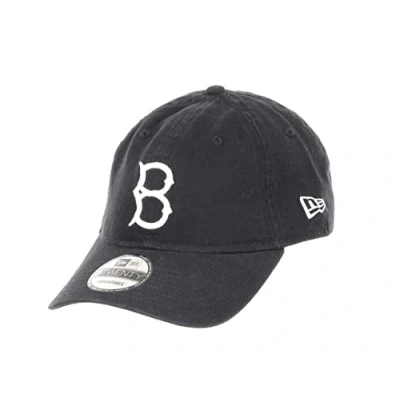 Image of New Era Brooklyn Dodgers MLB Team Black White 9Twenty Unstructured Strapback Cap One Size