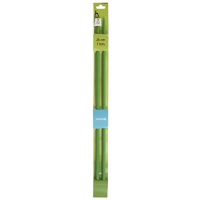 Image of Pony Coloured: Knitting Pins: Single Ended: Plastic: 35cm x 7.00mm, Green