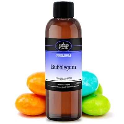 Image of Bubblegum Fragrance Oil, Oils for Diffuser, Pure Scented Making Candle, Soap, Bath Bombs, Oil Burners, Skin &amp; Hair Care, Wax Melts Vegan Friendly, UK Made 100ML