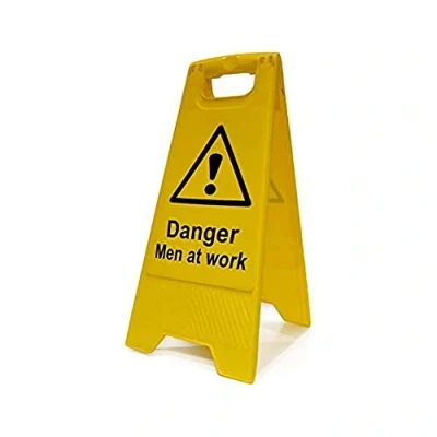 Image of Scan SCA4710 Heavy Duty A Board Sign Men at work,Yellow