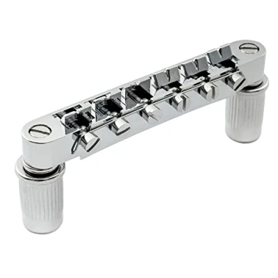 Image of Musiclily ABR 1 Style Tune o matic Guitar Bridge for Les Paul Electric Guitar,Chrome