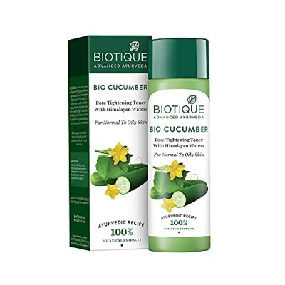 Image of Biotique Cucumber Pore Tightening Freshener with Himalayan Waters for Normal To Oily Skin