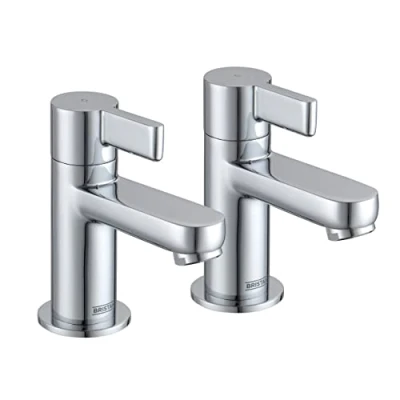 Image of Bristan CLI 1/2 C Clio Basin Pillar Taps, Chrome