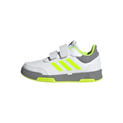 Image of adidas Tensaur Hook and Loop Shoes Running, Cloud White/Lucid Lemon/Grey Three, 13 UK Child