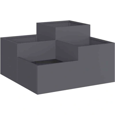 Image of vidaXL Garden Planter 80x80x48 cm Anthracite Steel