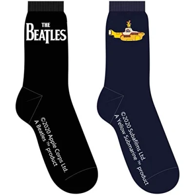 Image of Spike Leisurewear The Beatles Yellow Submarine Cotton Rich 2 Pack Socks Set