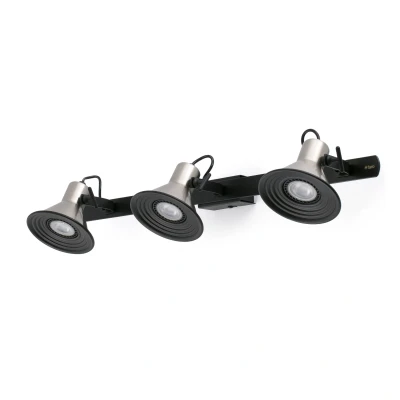 Image of Cup 3 Light Indoor Adjustable Wall Spotlight Black, Matt Nickel, GU10