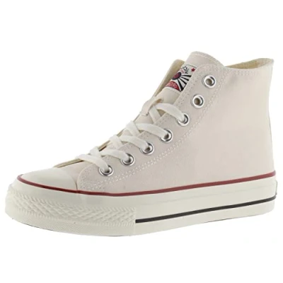 Image of victoria Tribu Canvas Mid Boot &amp; Retro Logo Shiny Finish Sole 1057101 for Women Crudo 41