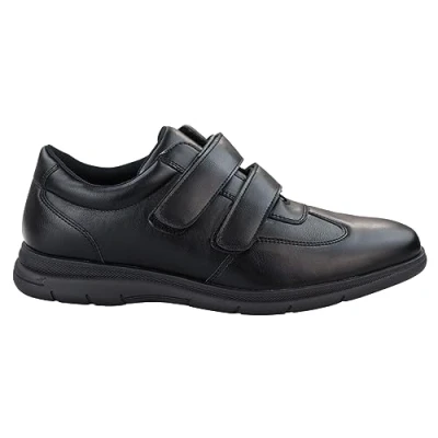 Image of Mens Casual Strap Fastener Slip On Shoes Walking Sneakers Black 8 UK