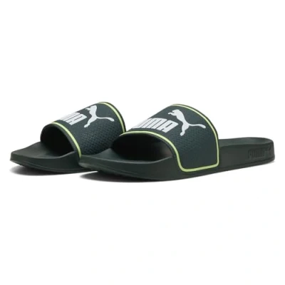 Image of PUMA Unisex Leadcat 2.0 Slide Sandal, Green Terrain White Fizzy Light, 14 UK