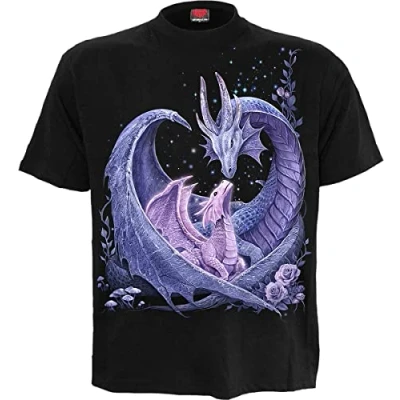 Image of Spiral Maternal Instincts Front Print T Shirt Black XL