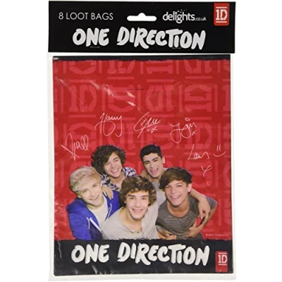 Image of Amscan 1D One Direction 8 Plastic Party Bag