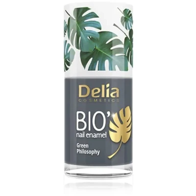 Image of Delia Cosmetics Bio Green Nail Polish JUNGLE Vegan Friendly Perfect Opacity and Shine Easy Fast Application Natural Ingredients Long Lasting Color up to 6 Days 11ml