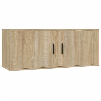 Image of vidaXL Wall Mounted TV Cabinet Sonoma Oak 100x34.5x40 cm