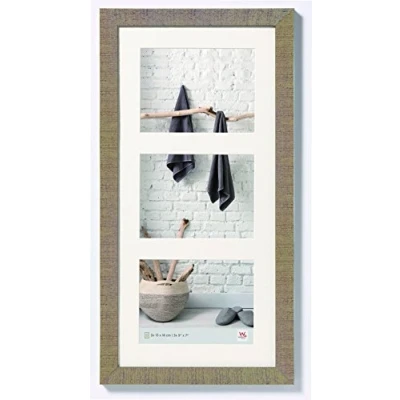 Image of walther Design Picture Frame Beige 3x 13x18 cm Gallery with PassepArtout, Home Wooden HO338C