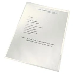 Image of Leitz Recycle Cut Flush Folders A4 Clear (100 Pack)