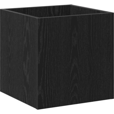 Image of vidaXL Planter Box Black Oak 40x40x40 cm Engineered Wood