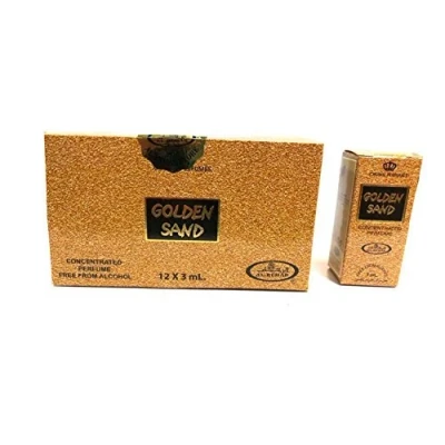 Image of Pack of 12 Perfume Musk Al Rehab Golden Sand 100% Oil 3ml