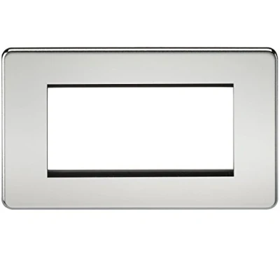 Image of KnightsBridge Screwless 4G Modular Faceplate Polished Chrome
